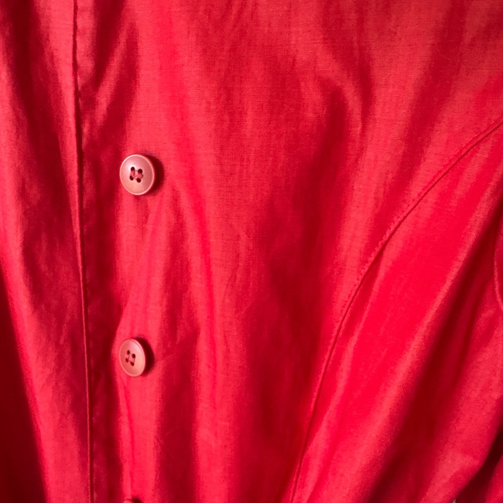 Vintage  BRAETAN  made in Hong Kong red tie waist coat button front - Picture 13 of 13